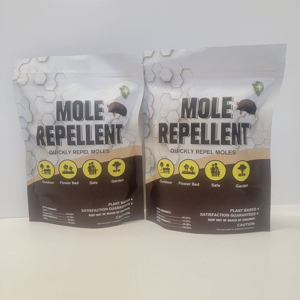 2 Packs (8 Per Pk) Plant‑Based Mole Repellent – Safe for Gardens & Flowerbeds